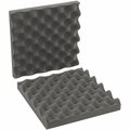 Bsc Preferred 10 x 10 x 2'' Charcoal Convoluted Foam Sets, 24PK S-11751